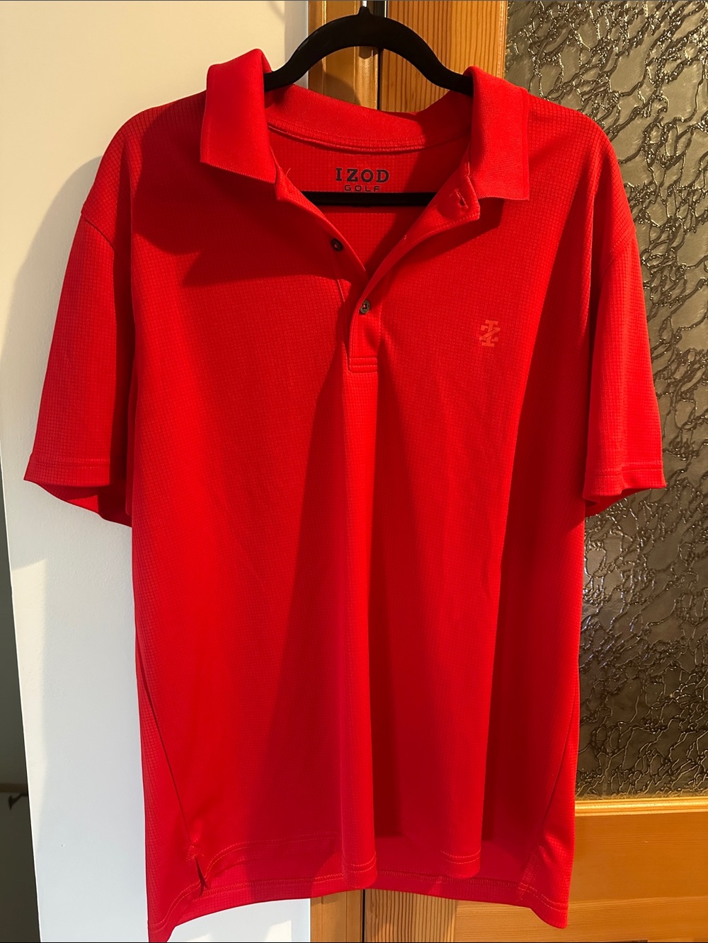 Izod Red Men's Polo Shirt with Classic Collar
